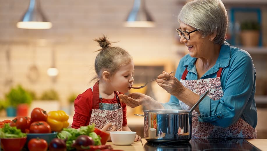 Grandma cooking